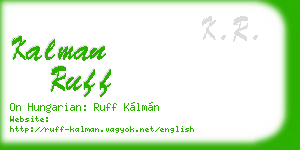 kalman ruff business card