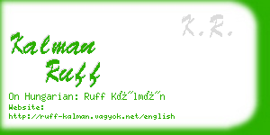 kalman ruff business card